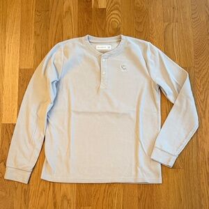 Abercrombie Kids Light Beige Long Sleeve Henley Top